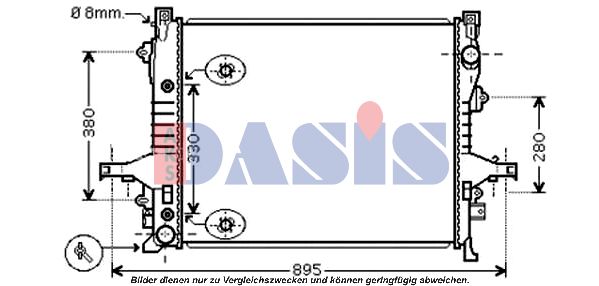 AKS DASIS Jäähdytin,moottorin jäähdytys 220018N